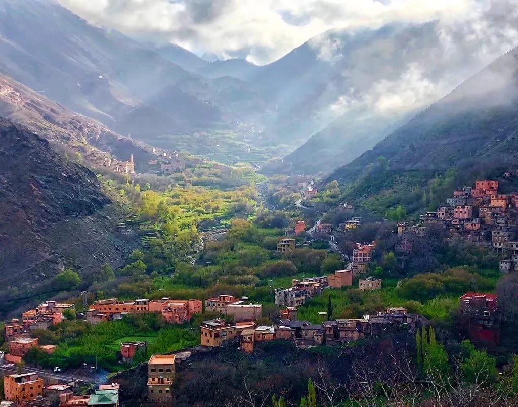 Explore Imlil And the Atlas Mountains - Panoramic mountain view
