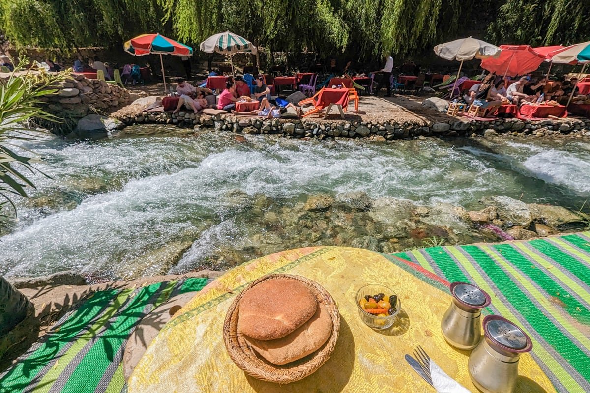 Riverside restaurant on Best Ourika Valley Day Trip from Marrakech
